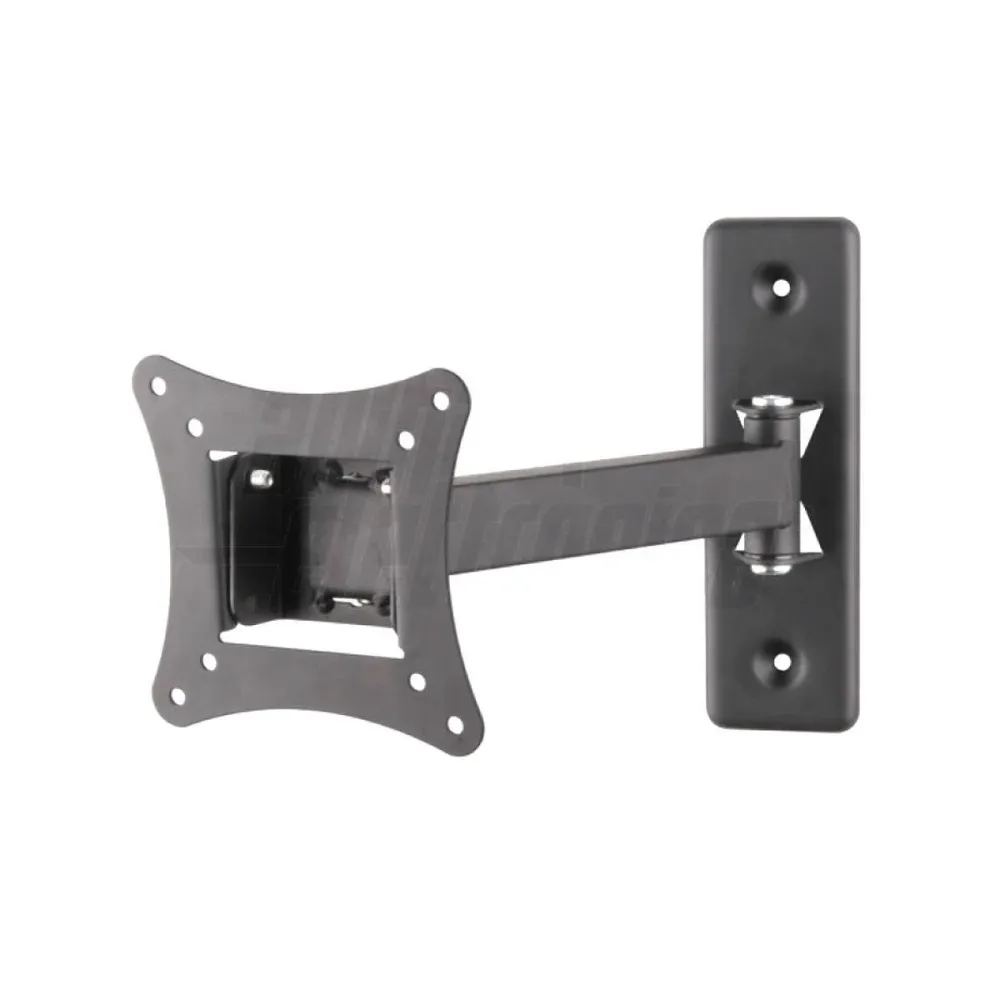 Supporto tv da muro orientabile 13 - 30 pollici 2 snodi acciaio vesa 100,portata 15kg eco