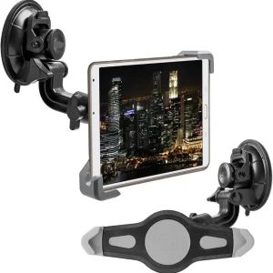 SUPPORTO TABLET 7-8" PER AUTO - REGOLABILE 21,0-27,0 CM ORIENTABILE 360° CON VENTOSA PER VETRO PARABREZZA E SUPERFICI LISC...
