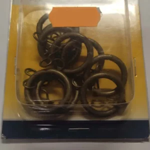 SWISH - 10 PEZZI - ANELLI CON GANCIO PER TENDE Ø8/11MM - COLORE BRONZO