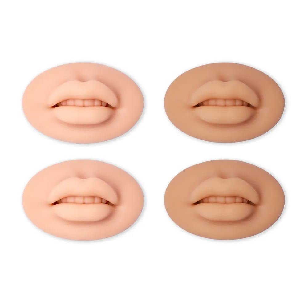 Swiss Color Set 4 pezzi di Labbro Morbido Silicone 3D per Pratica Chiaro/Scuro