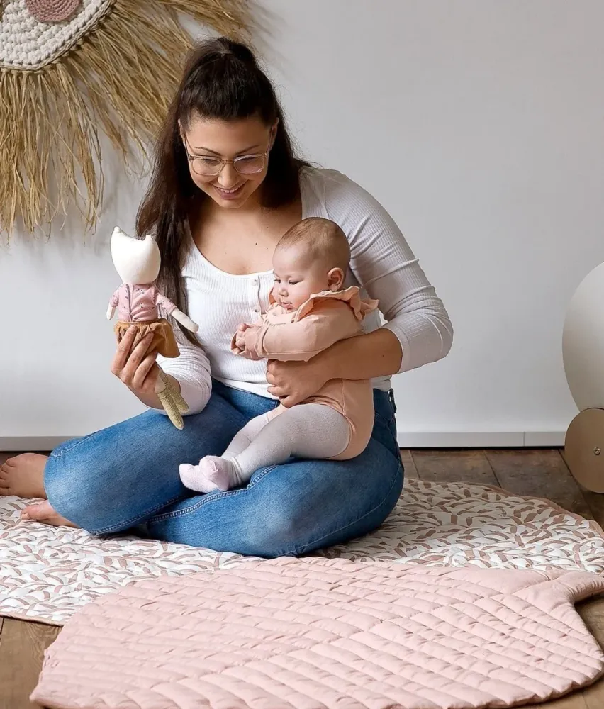 Tappetino da gioco per bambini reversibile di lusso | Conchiglia marina