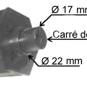 Tappo terminale per tubo esagonale da 50 mm