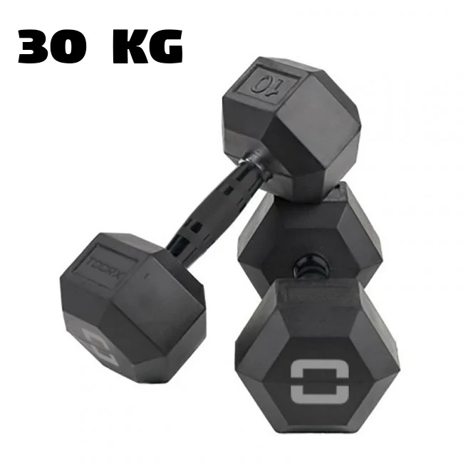 Toorx Manubrio Esagonale Gommato Nero 30 Kg - AMEG-30