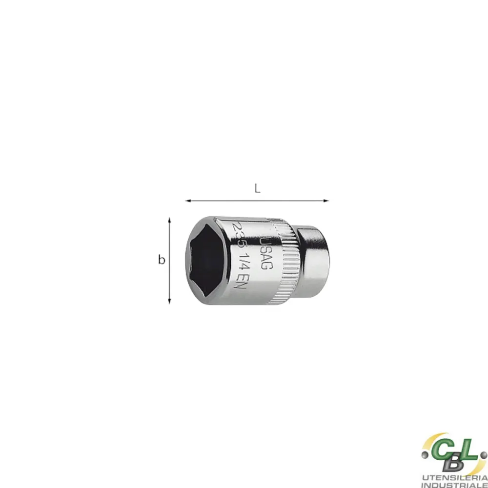 USAG CHIAVE BUSSOLA CON BOCCA ESAGONALE 235 1/4" EN 4,5 mm