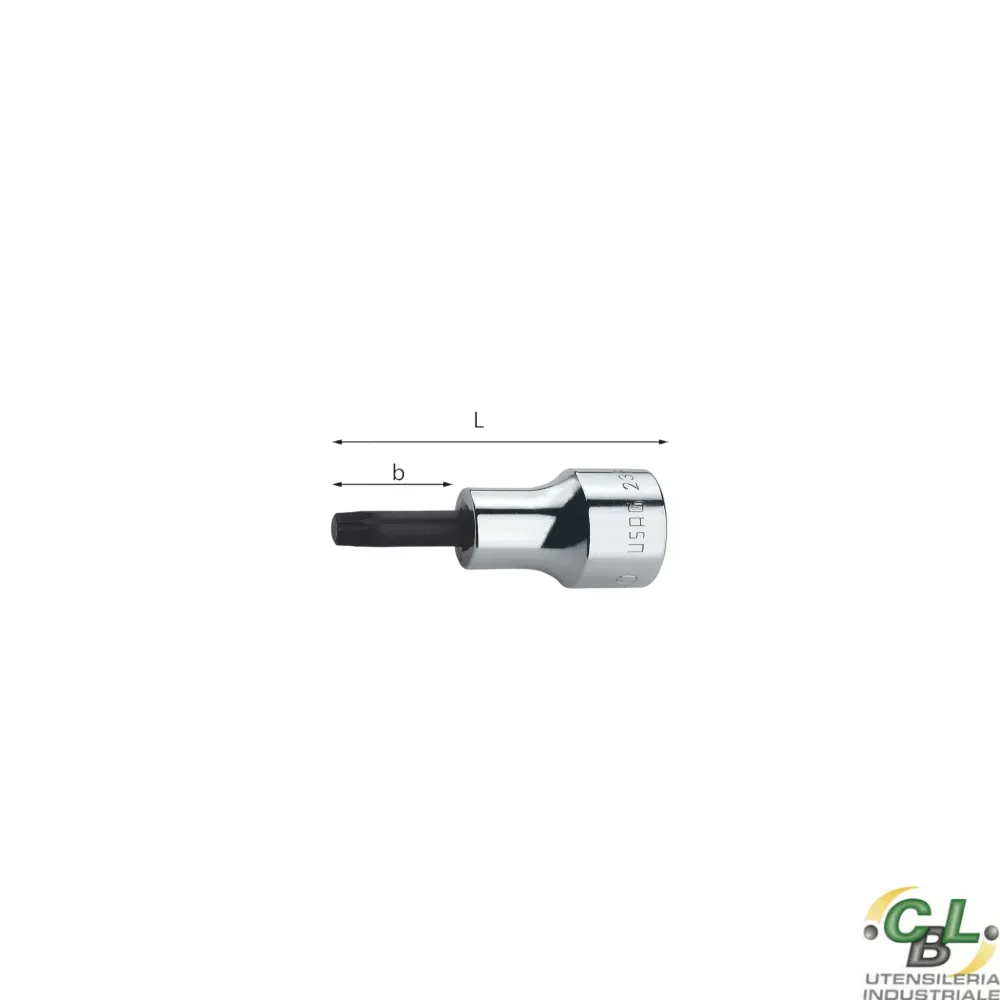 USAG CHIAVE BUSSOLA PER VITI CON IMPRONTA XZN 233 1/2" N°8 mm