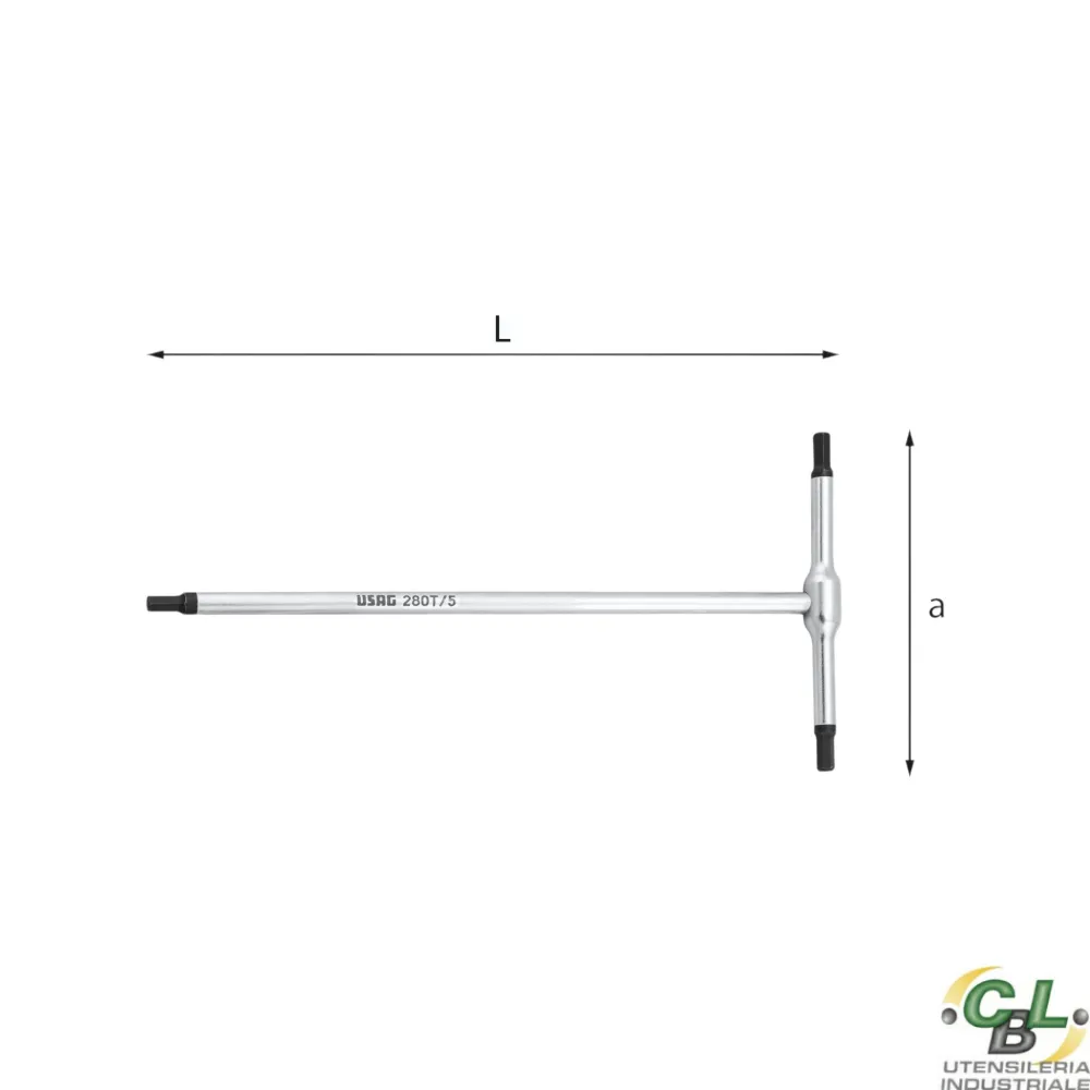 USAG CHIAVE T CON MASCHIO ESAGONALE 280 T 4,5 mm