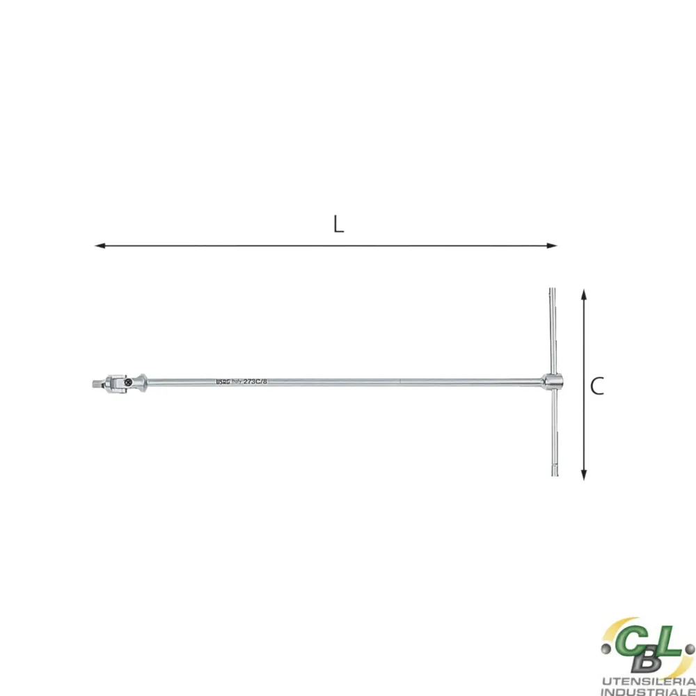 USAG CHIAVE T SNODATA CON MASCHIO ESAGONALE 273 C 10 mm