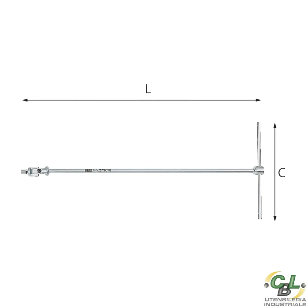 USAG CHIAVE T SNODATA CON MASCHIO ESAGONALE 273 C 5 mm