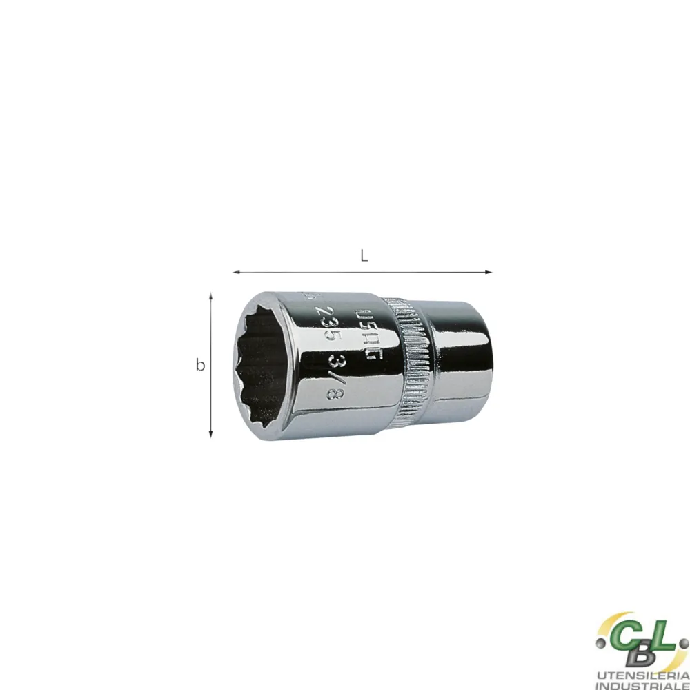 USAG CHIAVI BUSSOLA CON BOCCA POLIGONALE 3/8" 12 mm