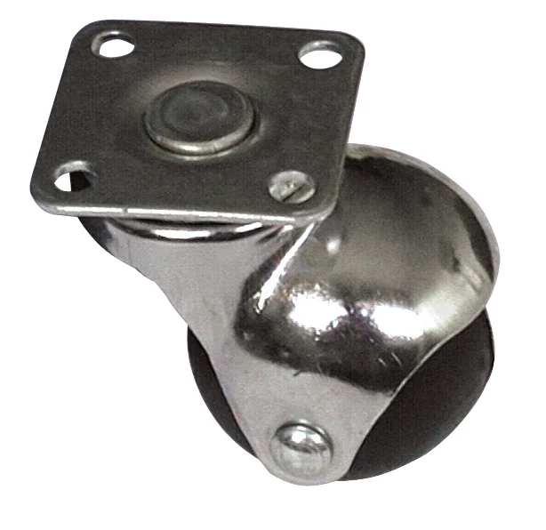 Utilia RUOTA GIREVOLE PER MOBILI CUFFIA CROMATA mm. 40-piastra mm. 38x38
