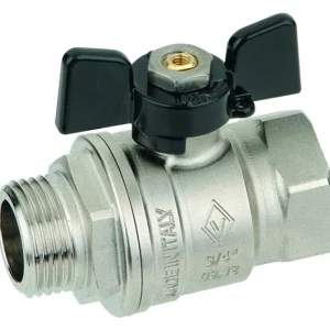 Valvola Arresto Sfera Ottone Con Farfalla Maschio Femmina 1/2 Valvosanitaria Bugatti S.P..