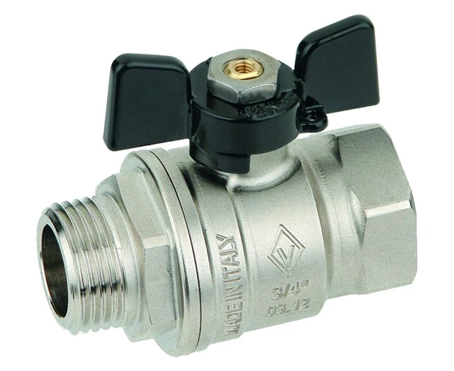 Valvola Arresto Sfera Ottone Con Farfalla Maschio Femmina 3/8 Valvosanitaria Bugatti S.P..