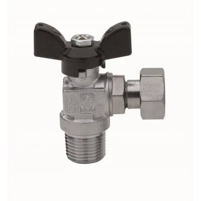 Valvola Sfera Squadra Filettatura Maschio Con Girello- 1/2 X 1/2 Dn 15 Pn 30- Rb- Pezzi 1