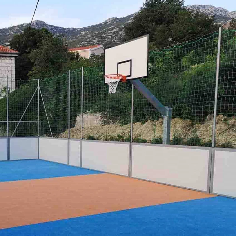 Vivisport Impianto monotubo, installabile basket/minibasket, tabelloni resina melaminica, fissaggio terra con bussola, str...