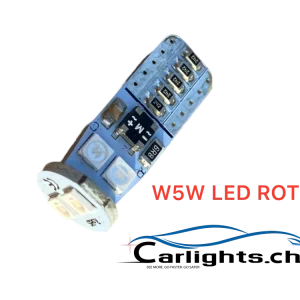 W5W-T10 LED CANBUS Star Swiss Made Red 1 pz.
