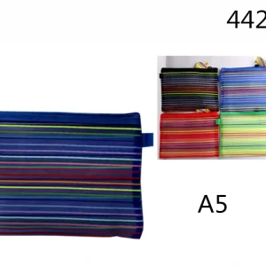 XFR44219 BUSTA COLORATA CON CERNIERA 23.5X18.5CM A5