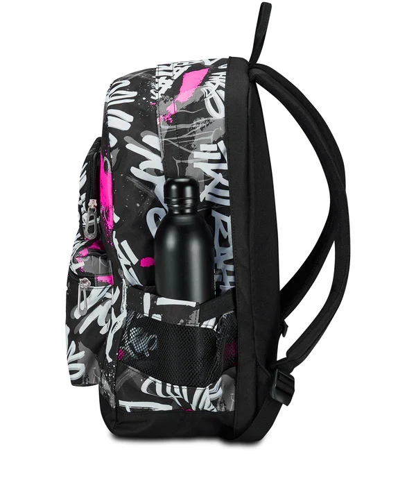 ZAINO Seven® REVERSIBILE NEW POCKETS CON EARPHONES WIRELESS - DOUBLE PINK STREET