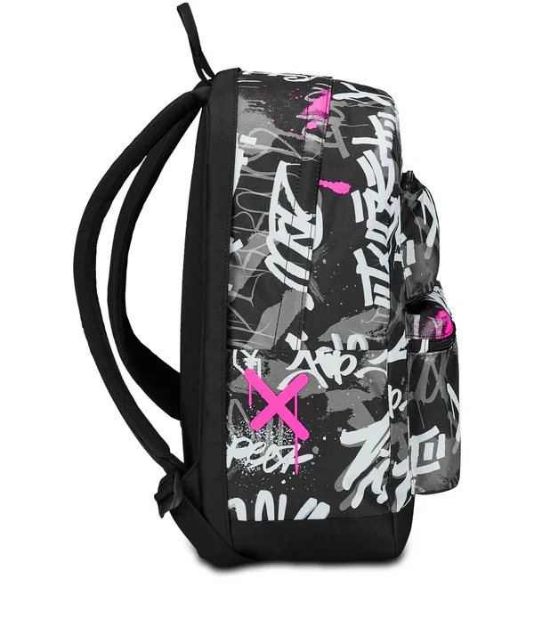 ZAINO Seven® REVERSIBILE NEW POCKETS CON EARPHONES WIRELESS - DOUBLE PINK STREET