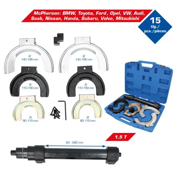 Brilliant Tools Set compressore molla 15 pezzi BT651150