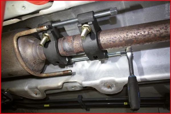 Compressore molla KS Tools per fascette acciaio di scarico VAG 145mm 150.1540
