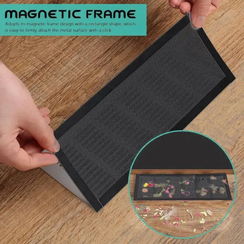 2PCS Coperchi per sfiato pavimento per schermi di sfiato rettangolari Coperture plastica magnetiche forti anti-insetto per...