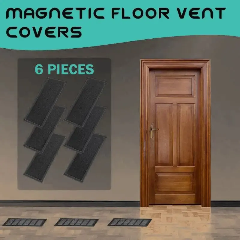 2PCS Coperchi per sfiato pavimento per schermi di sfiato rettangolari Coperture plastica magnetiche forti anti-insetto per...