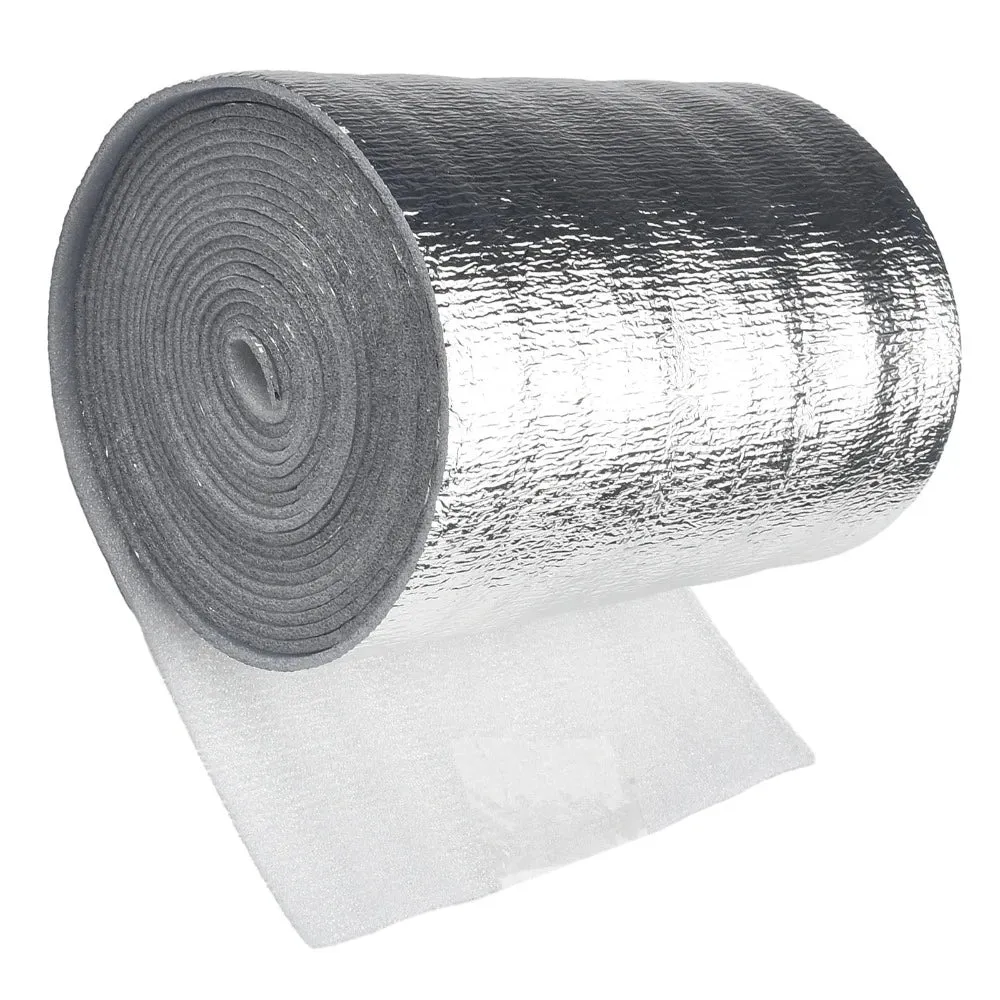 1 pezzo di pellicola riflettente per parete, isolante termico, pellicola PET alluminizzata per riflessione efficace del ca...
