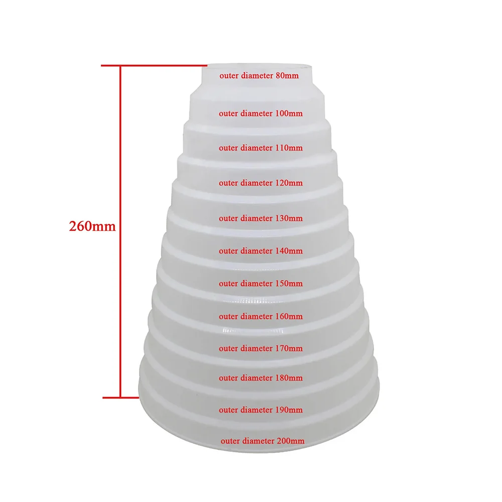 Riduttore universale ABS per sistemi di ventilazione Diametro, riduttore di condotto da 80mm 200mm Connettore riduttore di...