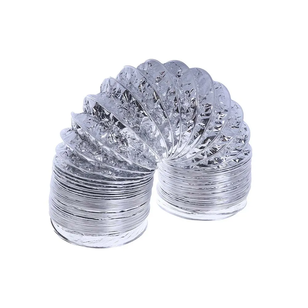 Tubo ventilatore flessibile da 4 pollici (100mm): tubo PVC-alluminio per ventilazione dell'aria, per condotti di scarico b...