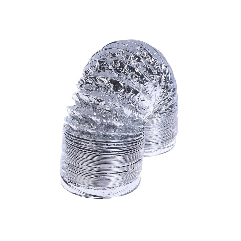 Tubo ventilatore flessibile da 4 pollici (100mm): tubo PVC-alluminio per ventilazione dell'aria, per condotti di scarico b...