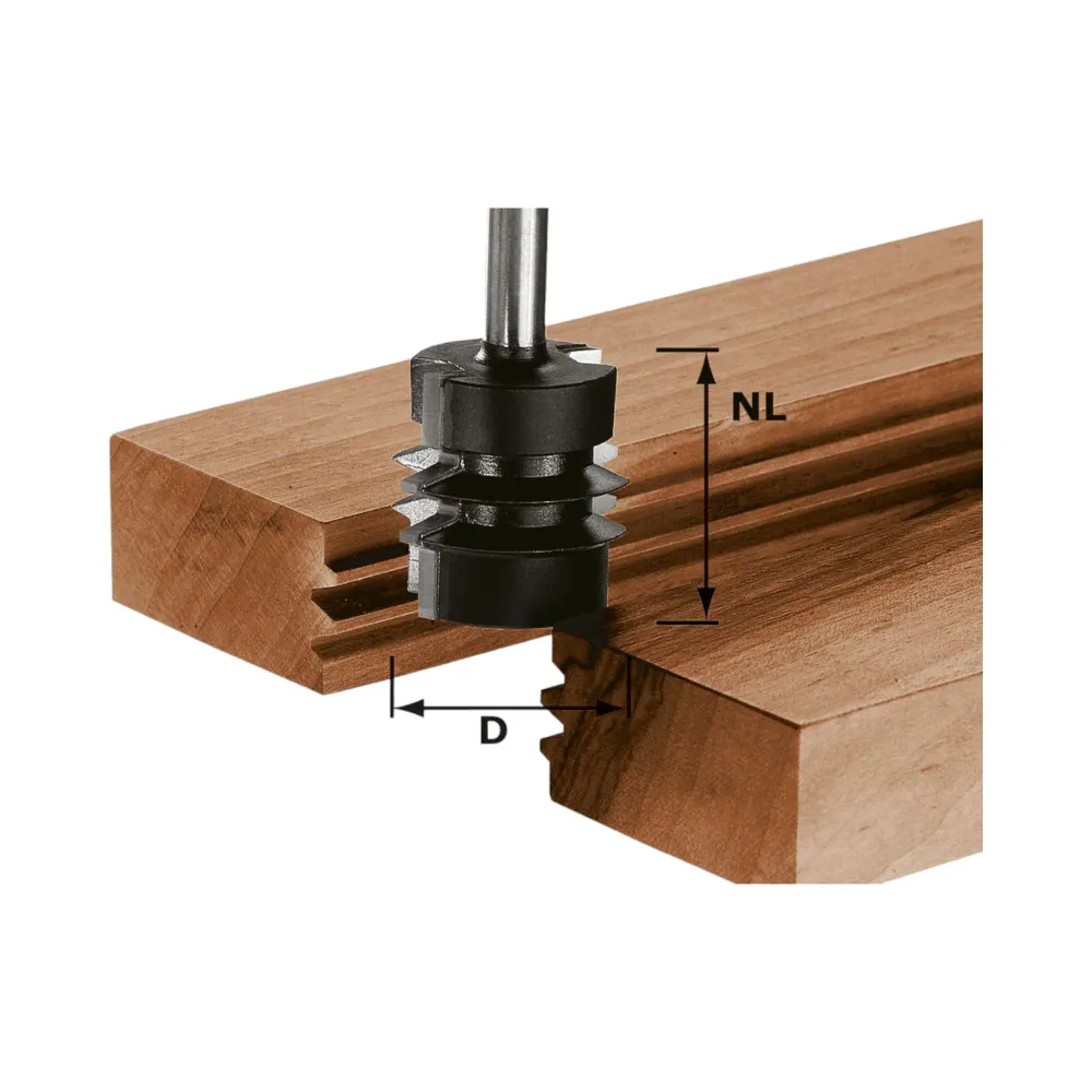 Festool HW S8 D34/NL32 fresa colla 34 x 32 x 62 x 8 mm ( 491034 ) per frese 900, 1000, 1010, 1010 R, 1400, 2000, 2200